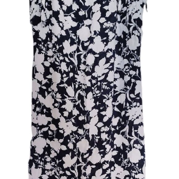 Free Assembly Blue Floral Sleeveless Tie Shoulder Midi Slip Dress Medium - Picture 6 of 16